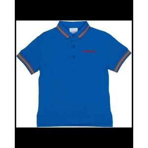 Burberry Kids Christo Polo Canvas Blue Size 10Y $200